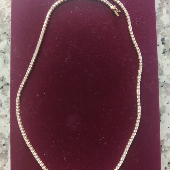 14k Diamond 5 ct Tennis Necklace - Picture 2 of 6